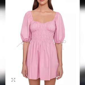 STAUD Faye Puff Sleeve Mini Dress Size XL